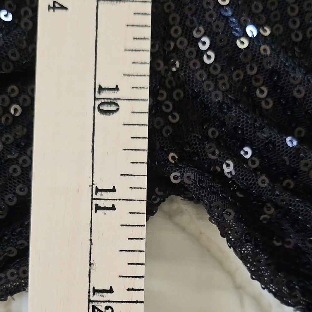 Cupio Blush - Palazzo Black Sequined High Rise Evening Party Pants- Size S - Picture 5 of 11